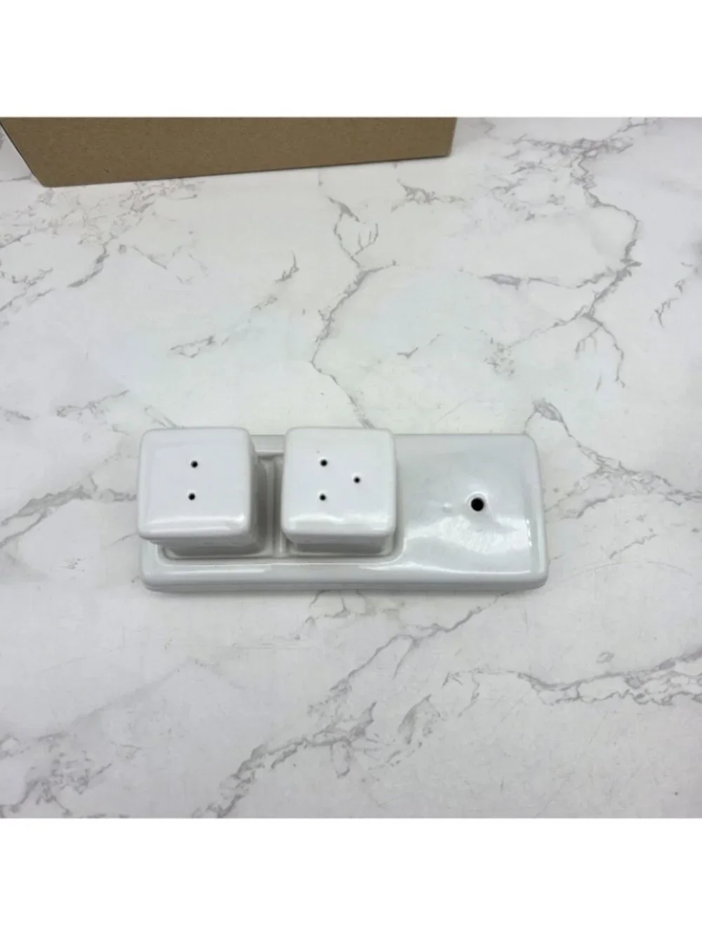 Nora Fleming PEARL DOT Salt & Pepper Shaker Set with Tray and 3 Minis S6B NEW